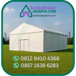 Tenda Roder Polos putih ukuran mulai dari 5x10 - TendaRoderJakarta.com dan nomor kontak WhatsApp 0812 9410 4368 dan 0857 1638 6283