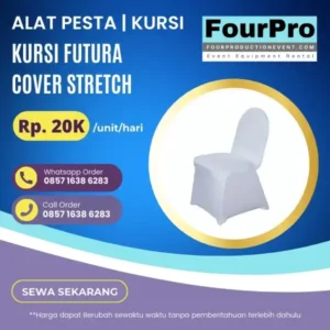 Sewa-Kursi-Futura-Cover-Strecth-Putih